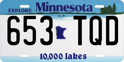 MN license plate 653TQD