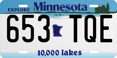 MN license plate 653TQE