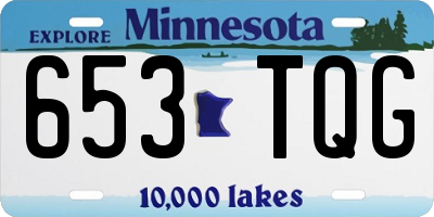 MN license plate 653TQG