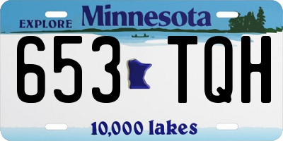 MN license plate 653TQH