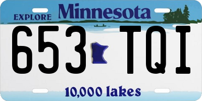 MN license plate 653TQI