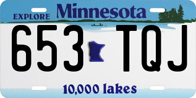 MN license plate 653TQJ