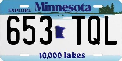 MN license plate 653TQL