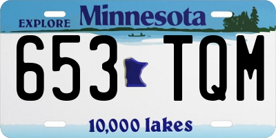 MN license plate 653TQM