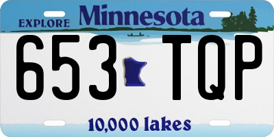 MN license plate 653TQP