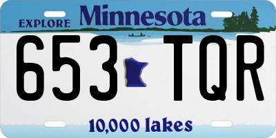 MN license plate 653TQR