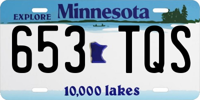 MN license plate 653TQS
