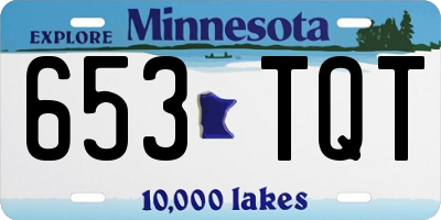 MN license plate 653TQT