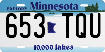MN license plate 653TQU