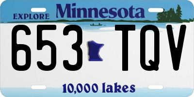 MN license plate 653TQV