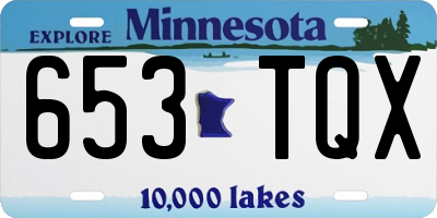 MN license plate 653TQX