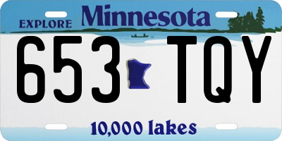 MN license plate 653TQY