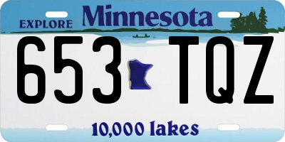 MN license plate 653TQZ