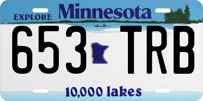 MN license plate 653TRB