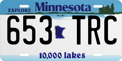 MN license plate 653TRC