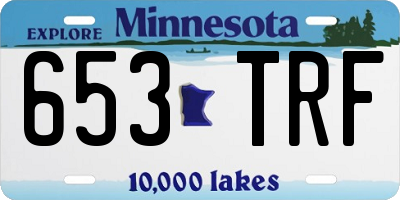 MN license plate 653TRF