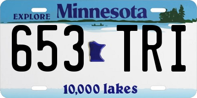 MN license plate 653TRI