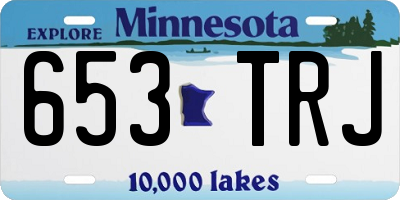 MN license plate 653TRJ