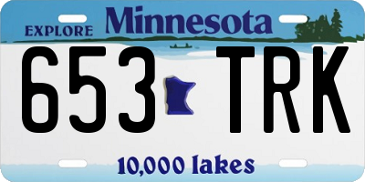 MN license plate 653TRK