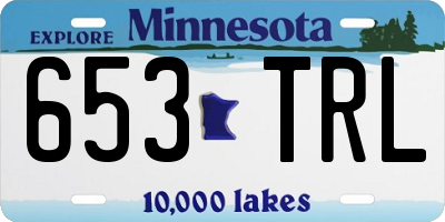 MN license plate 653TRL