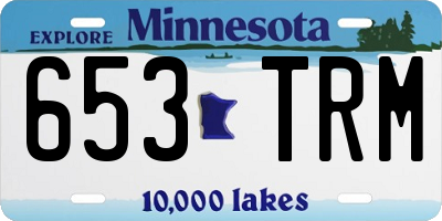 MN license plate 653TRM