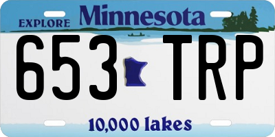 MN license plate 653TRP