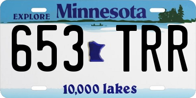 MN license plate 653TRR
