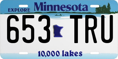 MN license plate 653TRU
