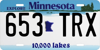 MN license plate 653TRX