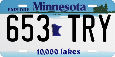 MN license plate 653TRY