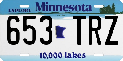 MN license plate 653TRZ