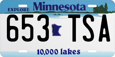 MN license plate 653TSA