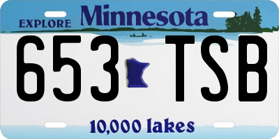MN license plate 653TSB