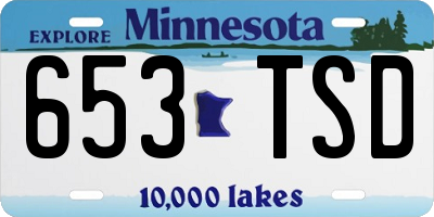 MN license plate 653TSD
