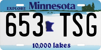 MN license plate 653TSG