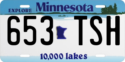 MN license plate 653TSH