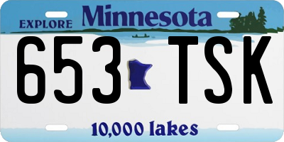MN license plate 653TSK