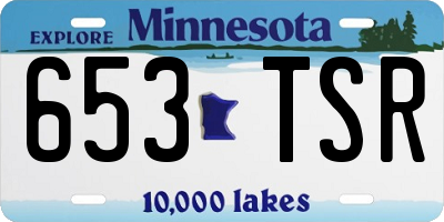 MN license plate 653TSR
