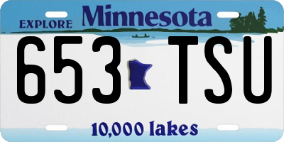 MN license plate 653TSU
