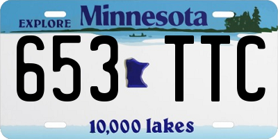 MN license plate 653TTC