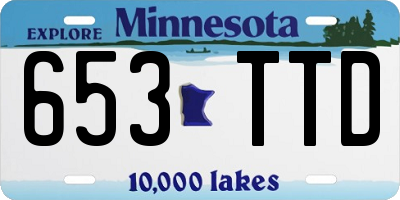 MN license plate 653TTD