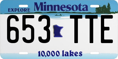 MN license plate 653TTE