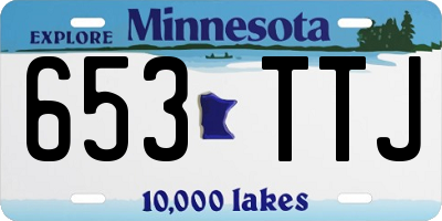MN license plate 653TTJ
