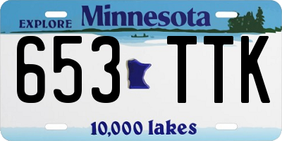 MN license plate 653TTK