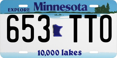 MN license plate 653TTO