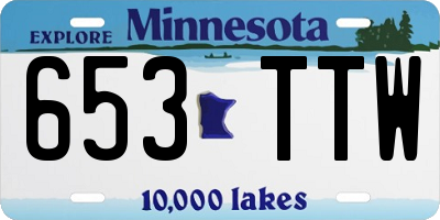 MN license plate 653TTW