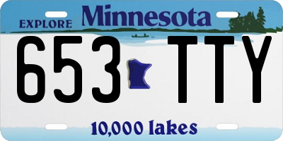 MN license plate 653TTY