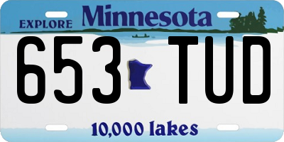 MN license plate 653TUD