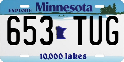 MN license plate 653TUG