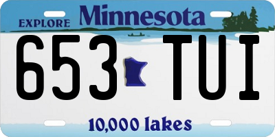 MN license plate 653TUI
